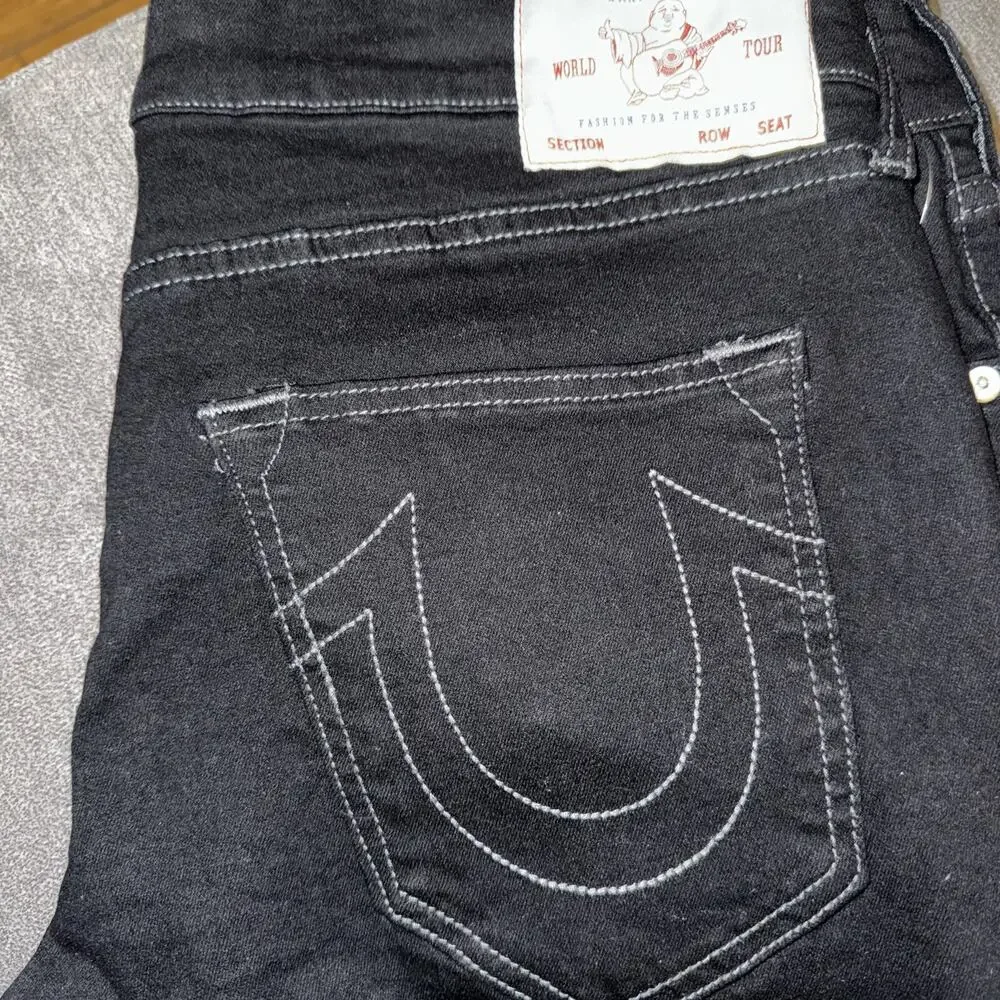 BNWT True Religion Denim Shorts Black 34W